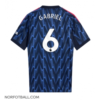 Billige Fotballdrakt Arsenal Gabriel Magalhaes #6 Replika Bortedrakt 2025-26 Kortermet